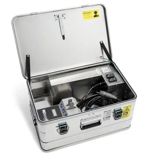 Handheld DecoRad uv curing machine in box